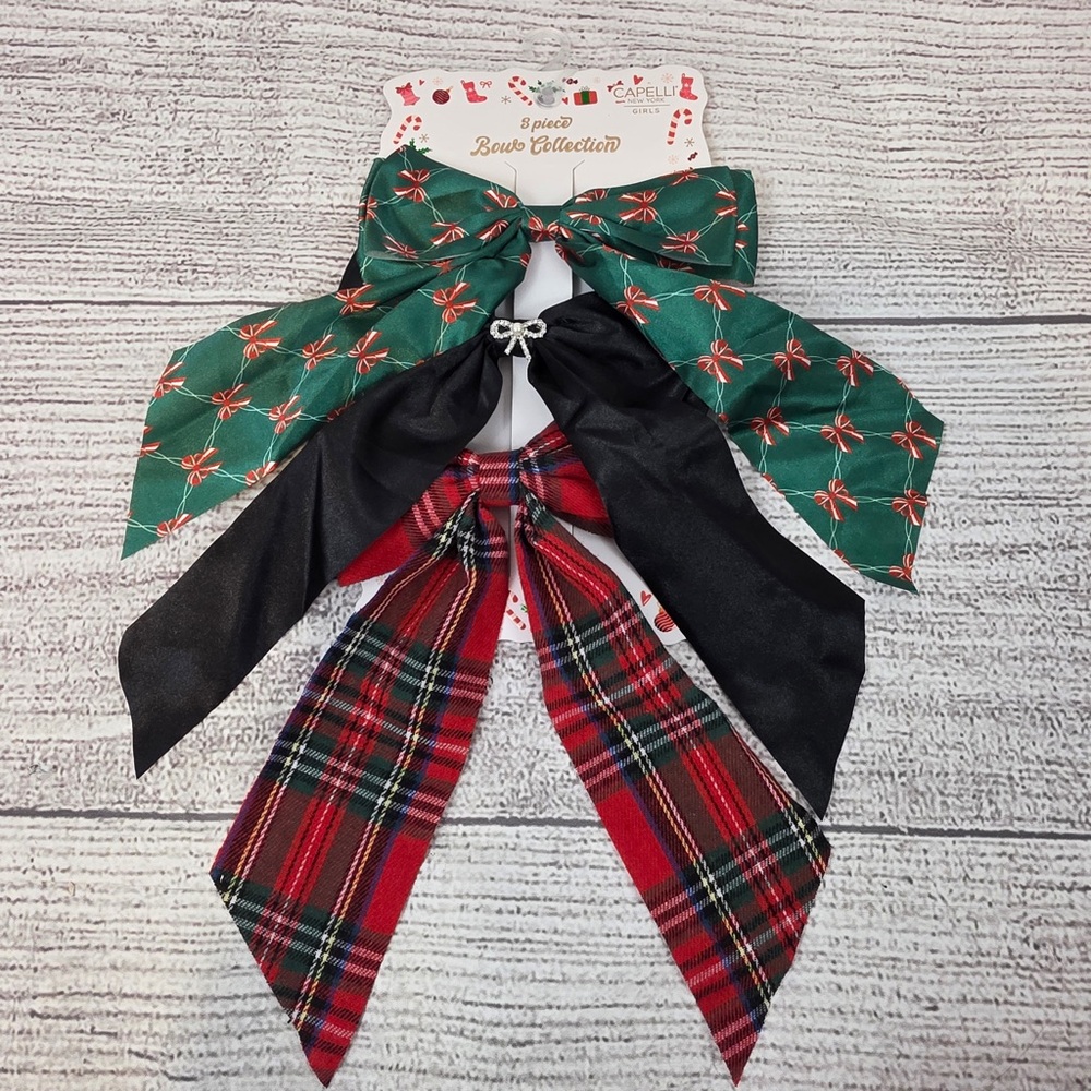 Festive Bow Hair Clip Collection Set
